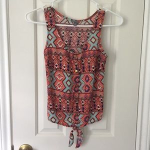 Aztec print tank top XS